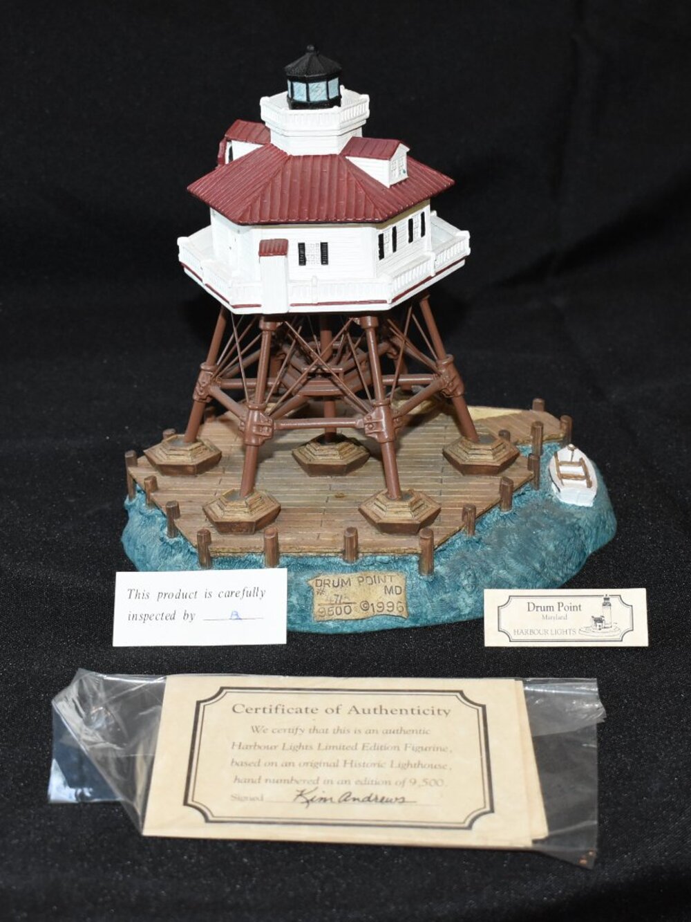 Harbour Lights Drum Point Maryland Lighthouse #180 Original Box